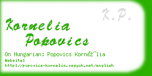 kornelia popovics business card
